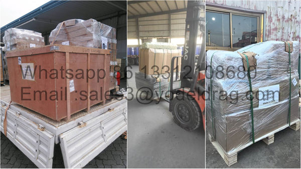 Reinforced wooden case packaging for cable carrier export shipping
