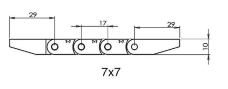 drawing 1for 7x7 mini cable drag chain 