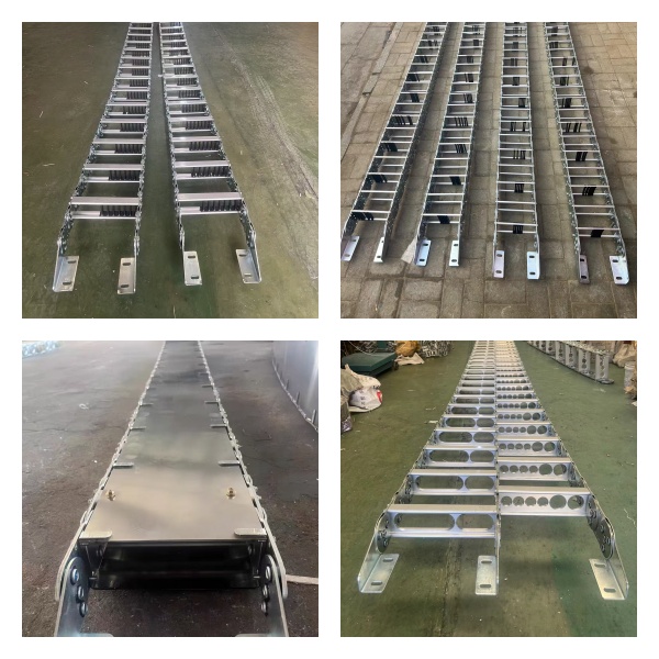 steel rod steel drag chain metal band cable chain for crane machinery 