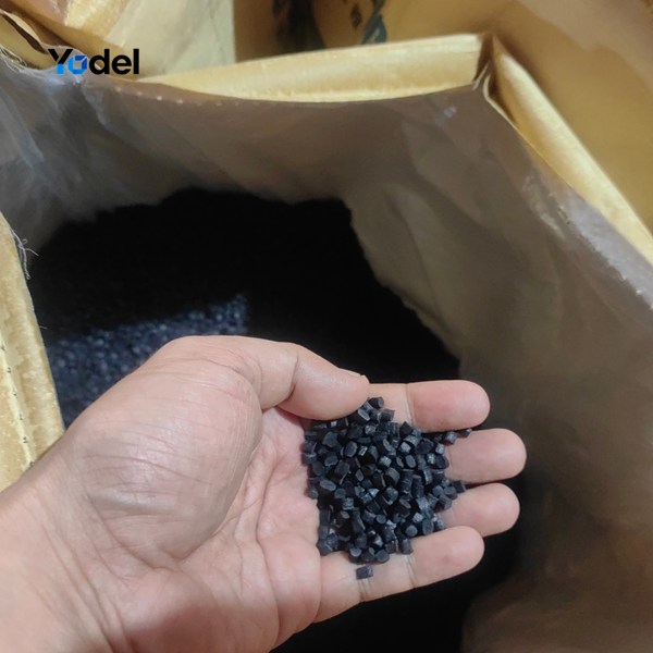 Pure virgin PA66 black nylon raw material granules for cable drag chain 55x100 manufacturing