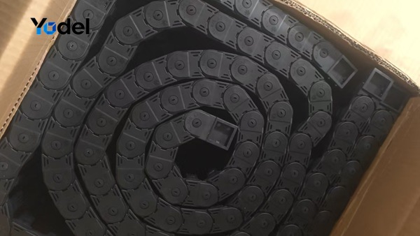 cable drag chain 55x200 all black heavy duty cable carrier rolled in export carton