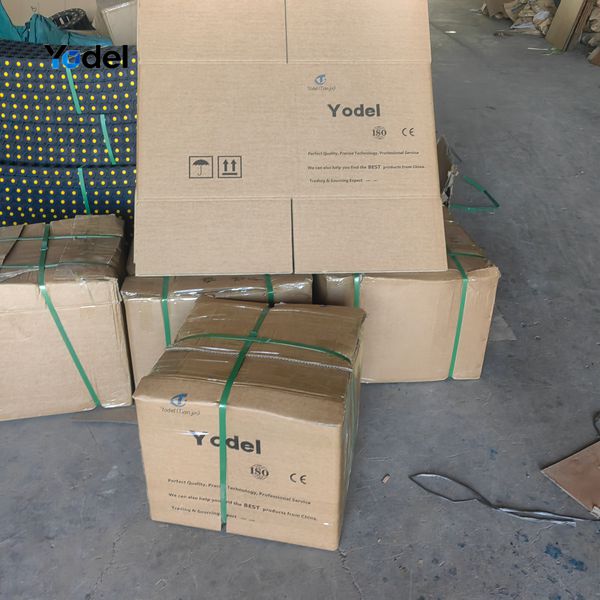 Export carton packaging boxes with strapping for 55x100 silent cable carrier at factory dispatch area