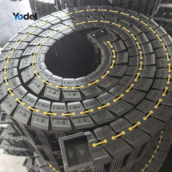 Coiled 55x100 high speed silent bridge cable drag chain produced at the factory