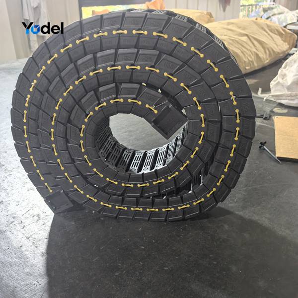 Coiled finished 45x75 high speed silent bridge cable drag chain produced by suppliers