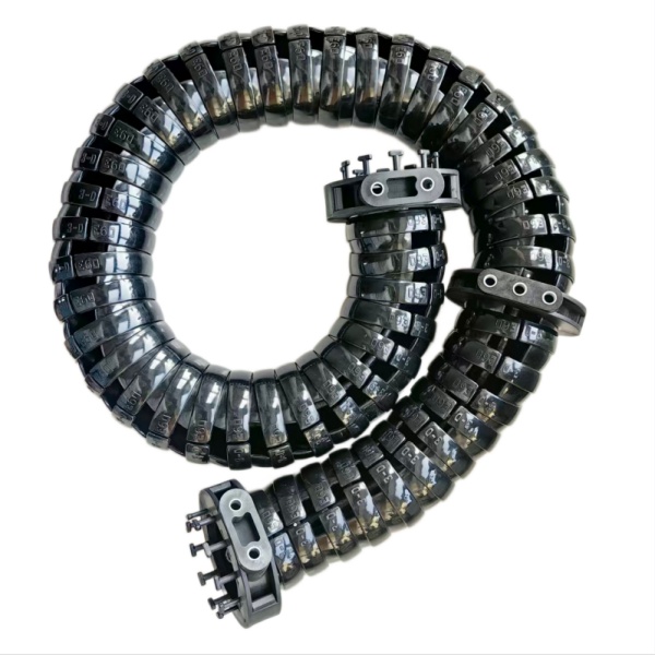 Side openning high flexible plastic drag chain E60 ID57 three dimensional unversal cobot energy chains for multi axis collaboratvie robots 