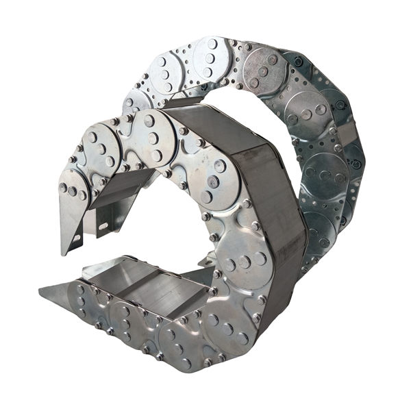 TL75 heavy duty bridge open type galvanized cable drag chain TLG 75 fully enclosed steel cable chain for metal cutting machine tools 