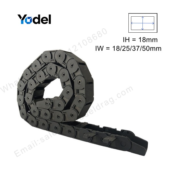 18x37 Side-Openable Nylon Drag Chain for CNC Routers 