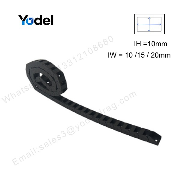 10x20 Drag Chain - One-Piece Bridge Type PA66 Nylon Cable Carrier (10x20mm Inner Size)