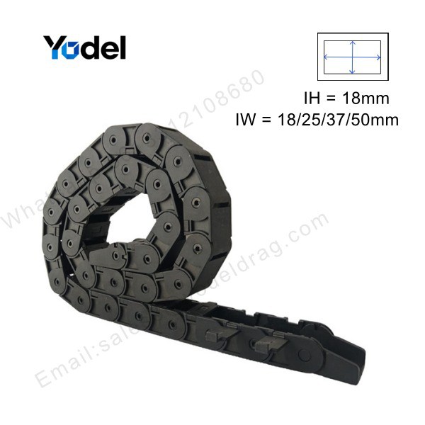 18x37 Side-Openable Nylon Drag Chain Cable Carrier for CNC Routers 
