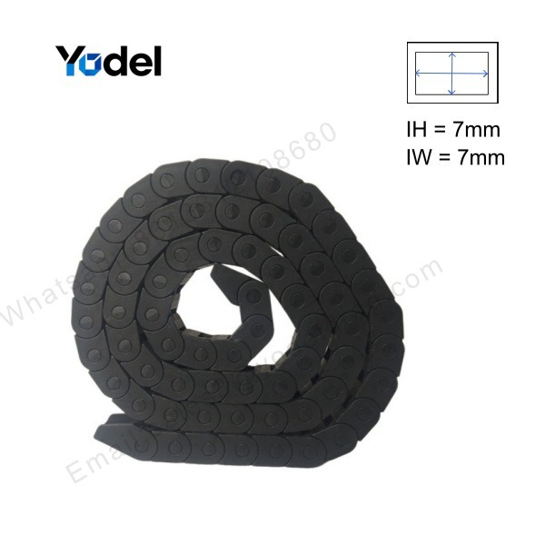 7x7mm Small Drag Chain - One-Piece Bridge Type PA66 Mini Cable Carrier
