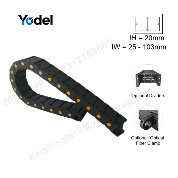 20x50mm Fully Enclosed Nylon Drag Chain Wire Carrier