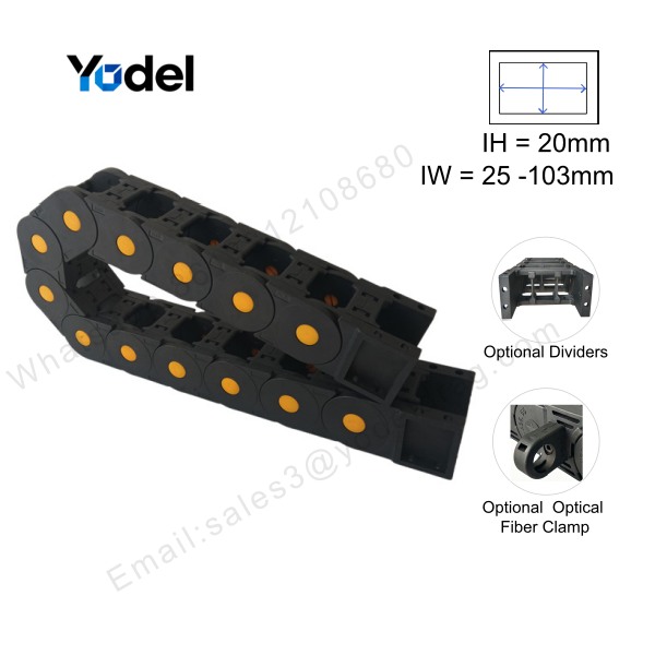 20x60mm Bridge Type Plastic Drag Chain Cost-effective Cable Carrier
