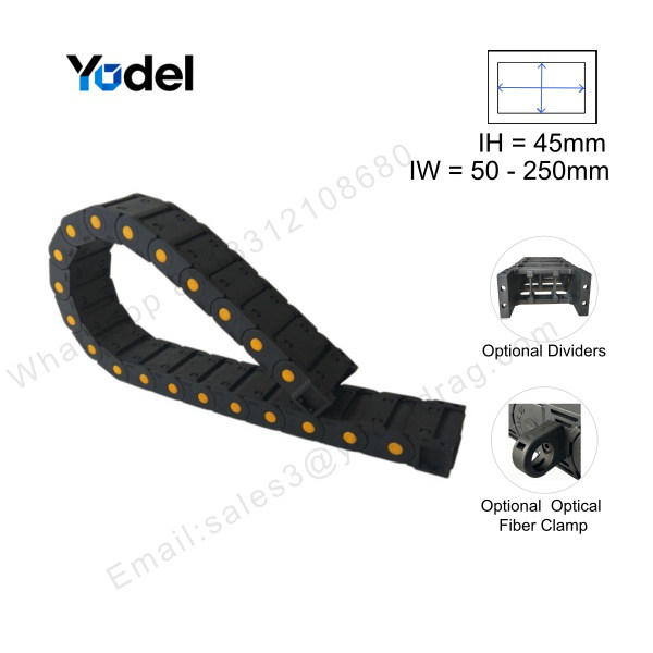 45x150 Enclosed Drag Chain - Hose & Cable Protection Systems