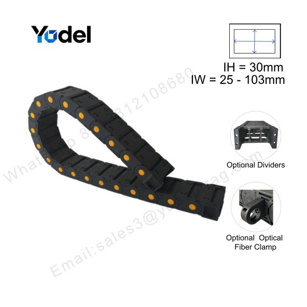 30x103 Enclosed Drag Chain - Dust-Proof Sealed Nylon Cable Carrier