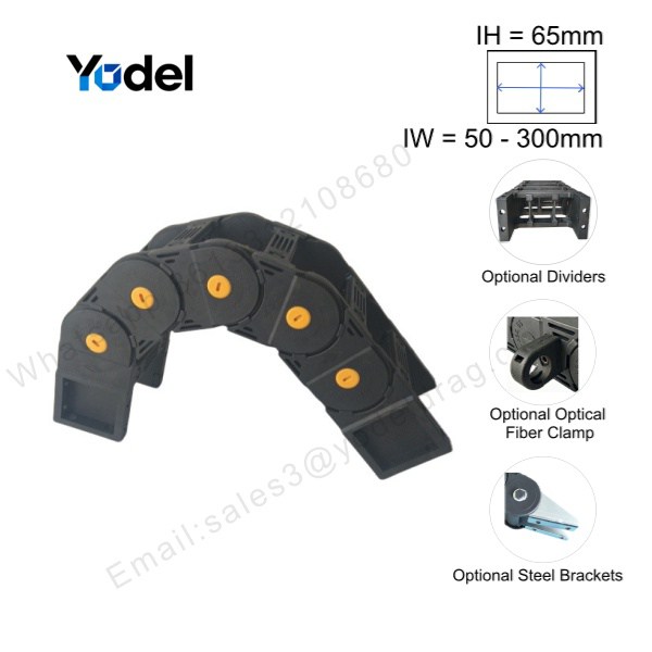 65X200 Heavy-Duty Drag Chain for CNC Cable Management System 