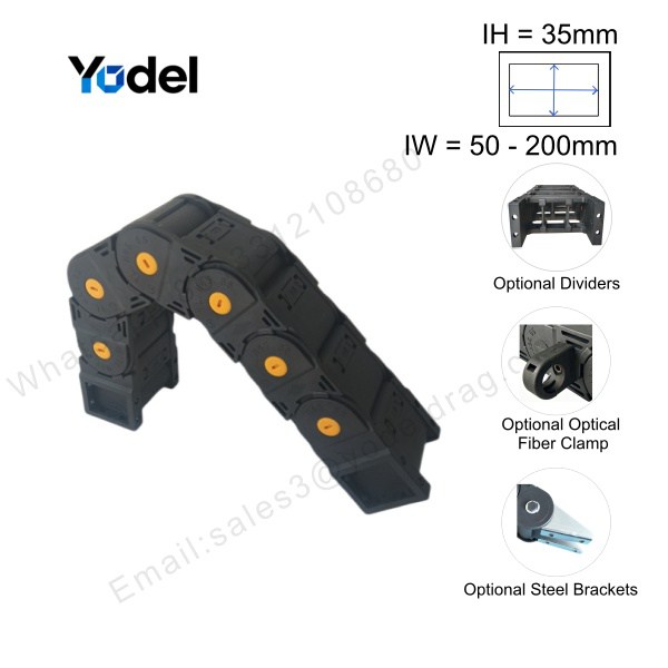 35x75 Enclosed Cable Chain CNC Cable Carrier
