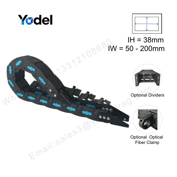 Plastic Drag Chain Cable Carrier (38x75mm Enclosed Side-Open Series)