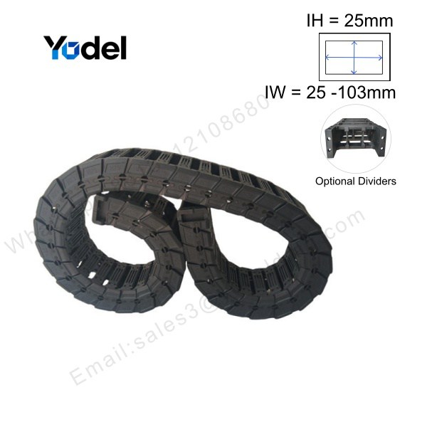 25x77 Open-Type Silent Nylon Cable Drag Chain Manufacturer Solution
