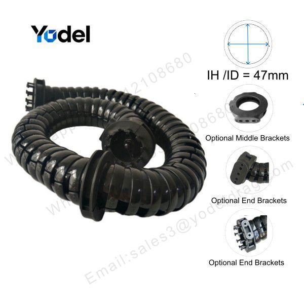 47mm Flexible Cable Carrier YDLE50 3D Side-Opening Robotic Cable Track for Sale