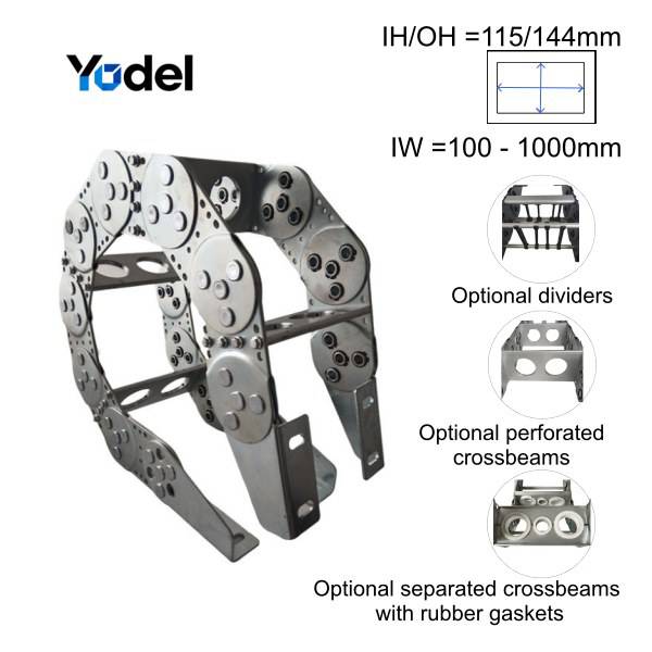 TL180 Galvanized Steel Cable Carrier 115x300mm Heavy Duty Cable Track China Manufacturer