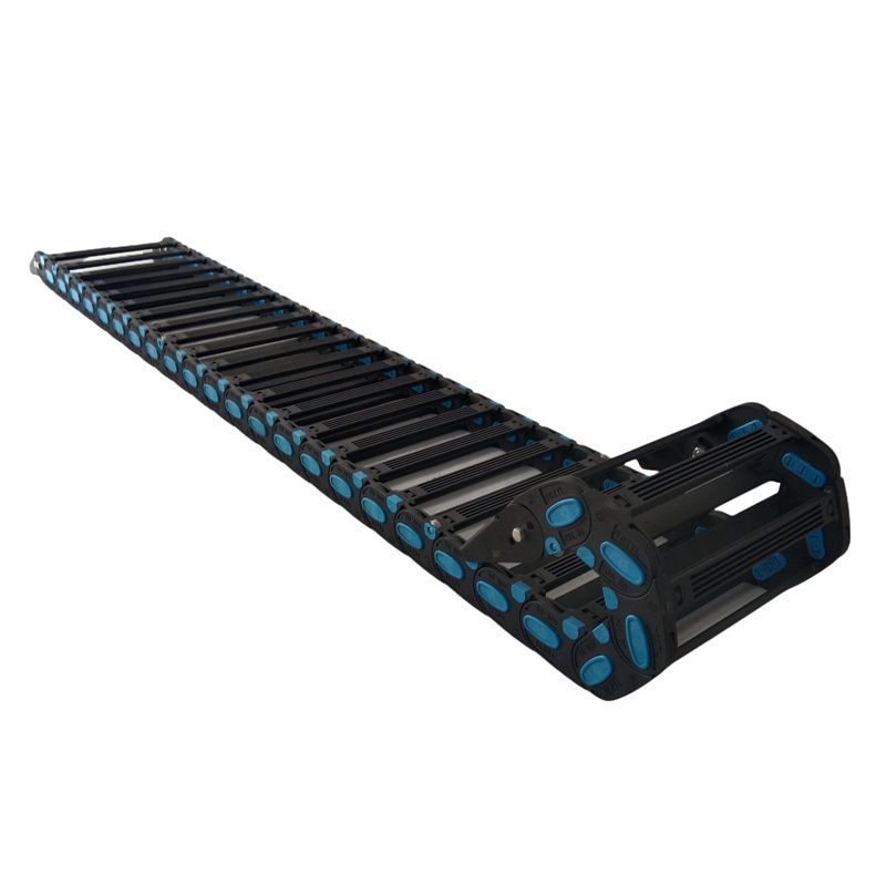 Inner height 48mm series heavy duty long travel plastic roller cable chain sliding cable track chain   and metal end connectors 