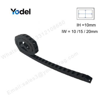 10x20 Drag Chain - One-Piece Bridge Type PA66 Nylon Cable Carrier (10x20mm Inner Size)