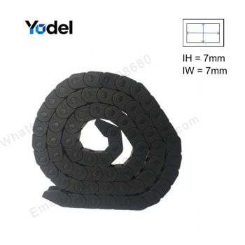 7x7mm Small Drag Chain - One-Piece Bridge Type PA66 Mini Cable Carrier