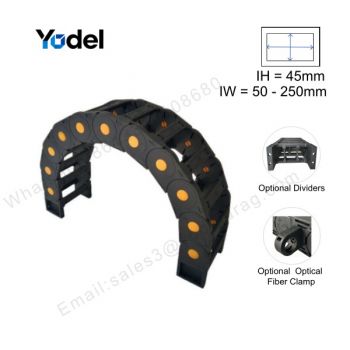 45x100 Bridge Drag Chain - Cost-effective Nylon Cable Carrier for CNC & Automation