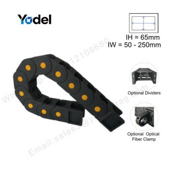 65x100 Plastic Cable Carrier Bridge Heavy-Duty Drag Chain for Gantry & Large CNC Machinery