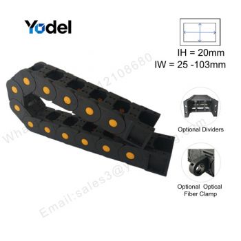 20x60mm Bridge Type Plastic Drag Chain Cost-effective Cable Carrier