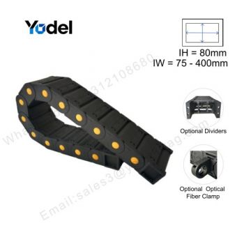 80x150 Cable and Hose Carrier - Enclosed Swarf-Proof Cable Drag Chain