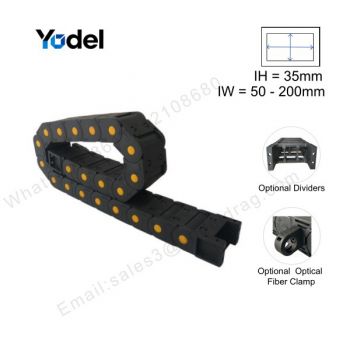 Enclosed Drag Chain 35*90 (35x90) -Dust-Proof Nylon Cable Carrier for Harsh Environments