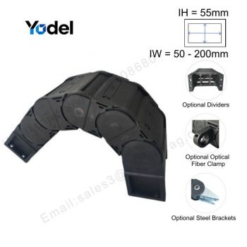 55x200 Cable Carrier Chain Heavy Duty Enclosed Carrier (30% Glass Fiber Reinforced Nylon)