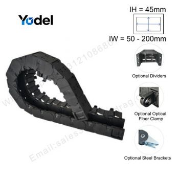 Drag Cable Chain 50x150 Equivalent 45x150 Snap-Open Enclosed Carrier