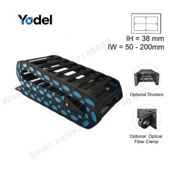 38x100 Heavy-Duty Cable Carrier System with Long Travel Sliding