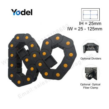 China 25x103 S-Shape Flexible Cable Carrier Manufacturer for Monitoring Table