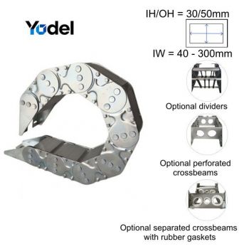 TLG75(30/500/100) Fully Enclosed Stainless Steel Drag Chain for Heavy Machining | Manufacturer in China